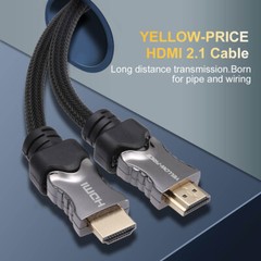 Latest 6FT HDMI 2.1 Cable Cord with Full 8K@120Hz Supports [7680P x 4320P eARC]