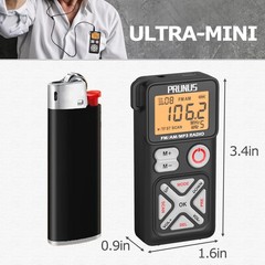 J-988 Pocket AM FM Radio Portable Personal Mini Radio with Digital Tuning LCD…
