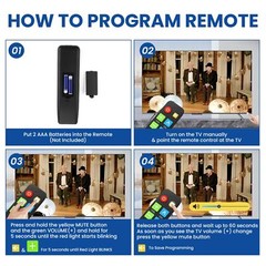 Big Button TV Remote for Seniors Universal Compatibility Easy to Use Black