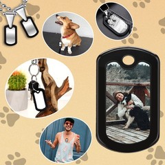 10 Pack Dog Tag Silencers, Black Engraved Silicone 5.2x3x0.3cm,