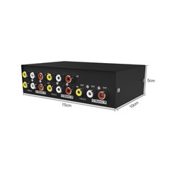 4-Port RCA Composite Video Audio AV Switch Selector Switcher Splitter Box 4-Wayp