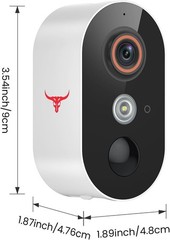 1080P Wireless Camera AI Human Detection Night Vision 2-Way Audio 2.4G WiFi Batt
