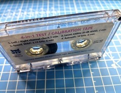 4-in-1 Maxell Pro30 Test/Calibration cassette tape: L/R,level,speed/W&F, azimuth