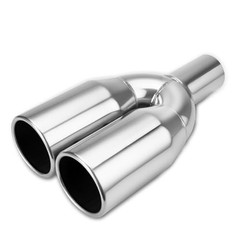 Dual Exhaust Tip 2.25 Inch Inlet 3.5″ Dual Outlet 12″ 2.25″ x 3.5″ x 12″