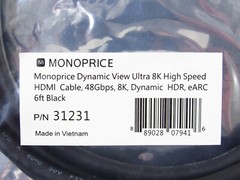 Monoprice Dynamic View Ultra 8K High Speed HDMI Cable – 6 Feet Black, 48Gbps