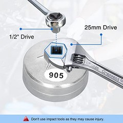 73mm Oil Filter Wrench: 15 Flutes Oil Filter Removal Tool Compatible with AC