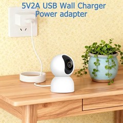 Wall Mountable 5V 2A Outdoor USB Power Adapter for Multiple Cam Models – 2 Pack