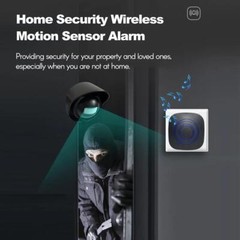 H2C8 Waterproof 656ft Wireless Driveway Alarm Motion Sensor Alarm Indoor Outdoor