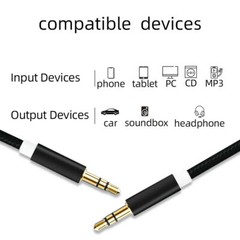 AUX Headphone 3.5mm Cable Male to Male Car Stereo Audio Cord Headphone PC Car