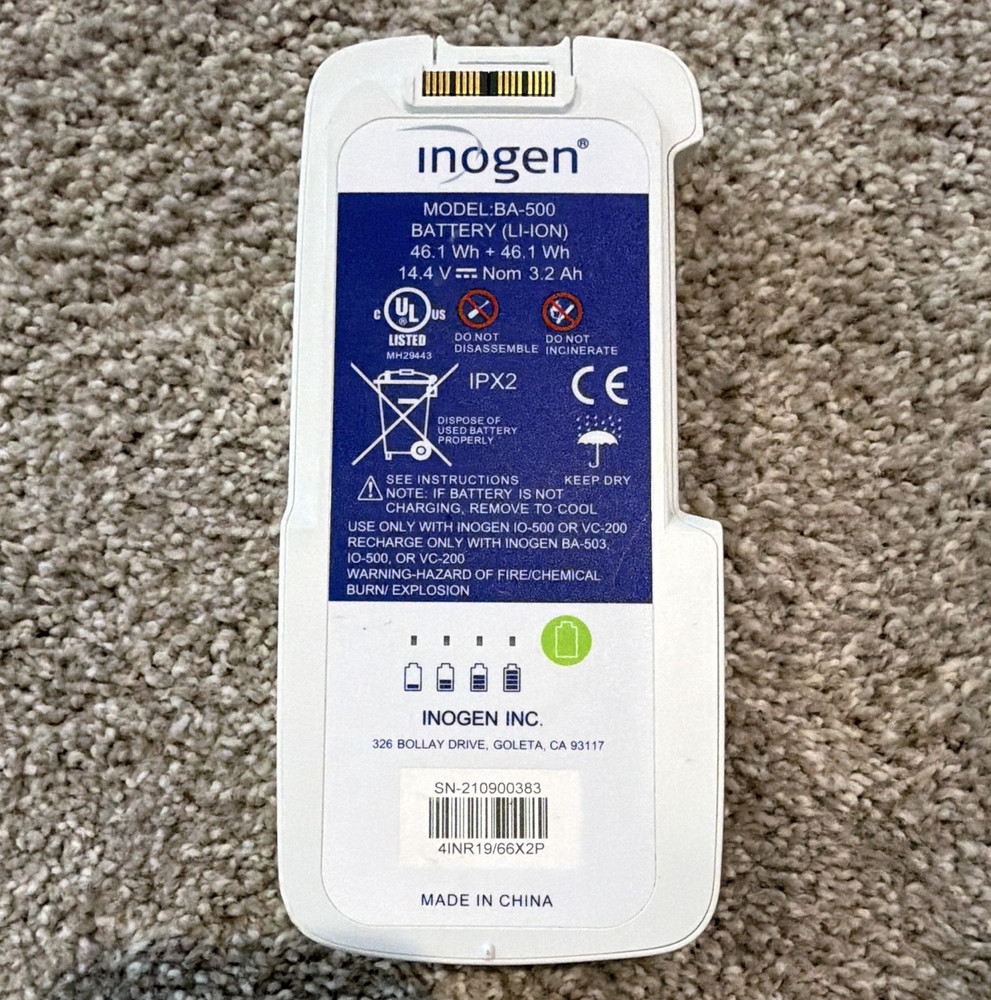 Inogen BA-500 8-Cell Portable Oxygen Concentrator Battery – Untested / As Is