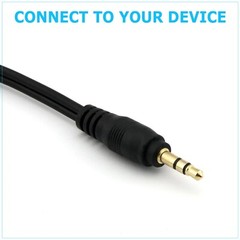 3.5mm AUX Audio Mic Splitter 1 Male to 2 Female Gold Plated Headphone Cable