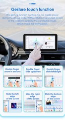 Single Din 8+128GB Android 8Core Car Stereo Radio 10.33″ CarPlay GPS Wifi BT DSP