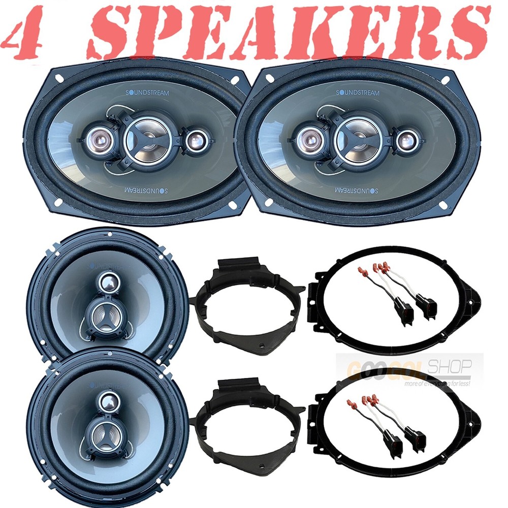 500W Front 6×9″ & 300W Rear 6.5″ Speaker Upgrade kit for 2014-2023 Silverado