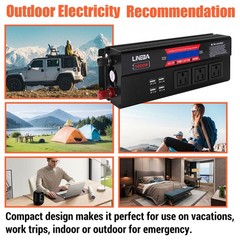 5000W Car Power Inverter 12V 24V to AC 110V Modified Sine Wave Solar Converter
