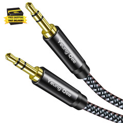 Aux Cord 1Ft, 3.5Mm Aux Cable – Nylon Braided Audio Cable 3.5Mm Male to Male AUX
