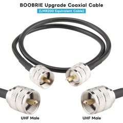 UHF PL259 Male Coax Jumper Cable 1.64ft BMR200 For SWR Meter Ham Radio 2 PCS