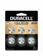 LOT OF 5 DURACELL 6 CT 3V CR2032 LITHIUM COIN (30 BATTERIES TTL ) EXP 2033