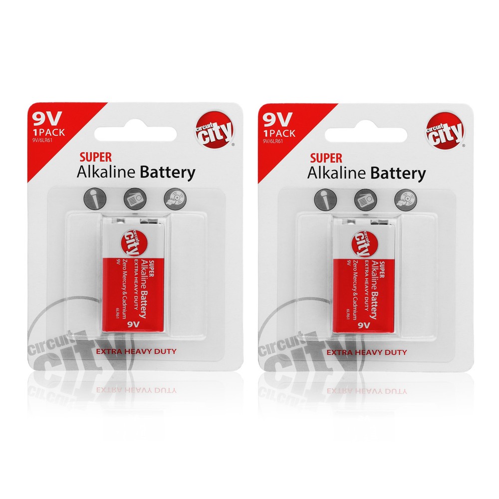 Circuit City 9V Enhanced Performance Alkaline Batteries (2 Pack)