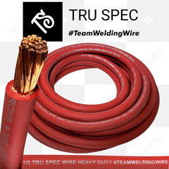 25 Feet 1/0 AWG Tru Spec #TeamWeldingWire Copper Welding Battery cable Wire RED