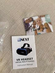 BNEXT Smartphone VR Headset Black/Blue 96° FOV Fits Up to 6.0in Manual