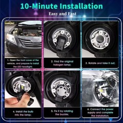 For GMC Sierra 1500 2500 1999-2006 C/K Pickup 6500K LED Headlight High/Low Bulbs