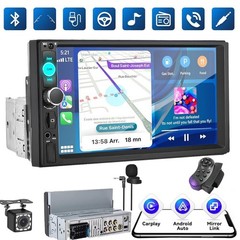 Single Din Car Stereo Bluetooth Backup Camera 7 Inch Touchscreen MP5 Player
