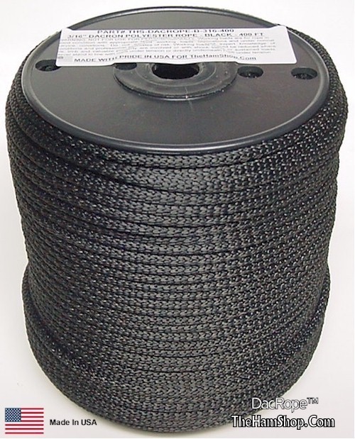 400′ 3/16″ DACRON POLYESTER ANTENNA SUPPORT ROPE DIPOLE INVERTED V GIN POLE GUY