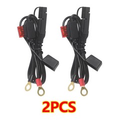 2PCS SAE Extension Cable 2FT 10AWG Battery Connector Ring Terminal Harness Acce