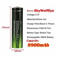 1~10x 3.7V 9900mAh Rechargeable Button top Li-ion Batteries High Capacity Lot US