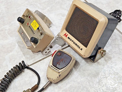 VINTAGE MOTOROLA RADIO SET FOR ANTIQUE POLICE CAR/FIRE TRUCK RESTORATION ADAM 12