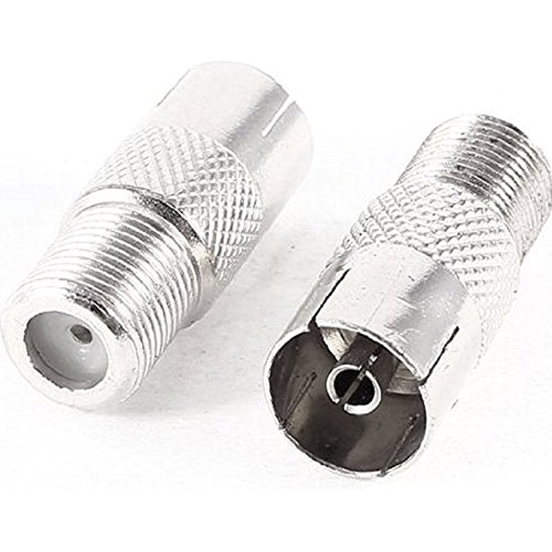 2 Pcs F Type Female to TV PAL Female RF Coupler Coaxial Connector High Quality
