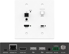 DigitaLinx HDMI & USB-C HDBaseT Wall Plate Extension Set Pass-Through Audio USB