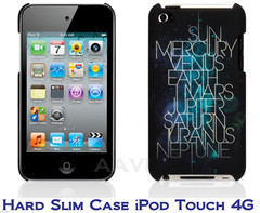 Threadless Original Art Solar System Hard Slim Case for iPod Touch 4G 4th Gen