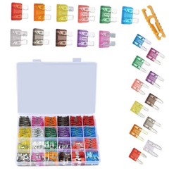 Car Fuses Assortment Kit Blade-Type Automotive Fuses Standard & Mini Size Fuses