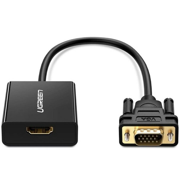 UGREEN HDMIFemale to VGA Male Adapter.Support Resolution up to 1080p.New