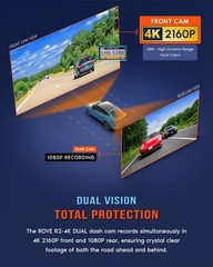 4K Front and Rear Dash Camera with 128GB Card