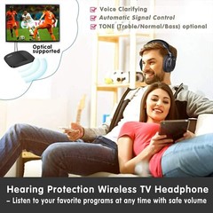 SIMOLIO Wireless TV Headphones for Seniors with Max Comfort, 825D PRO, New