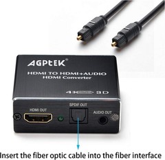 Compact 4K x 2K HDMI Audio Splitter – Supports Dual Audio Outputs & Easy Install