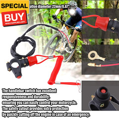 7/8″ 22mm Handlebar 2 Wire Tether Kill Switch Replacement for 110cc 125cc Taotao