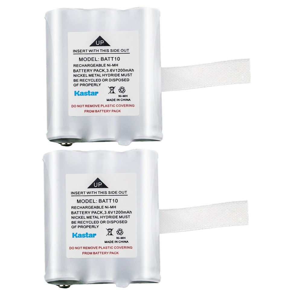 Kastar 2x Battery 3.6V 1200mAh for Midland BATT10 AVP13 X-Talker T71 T75 T77 T79