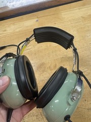 David Clark H7010 Ground Support Over-Ear Headset Mic Volume Control U174 Green
