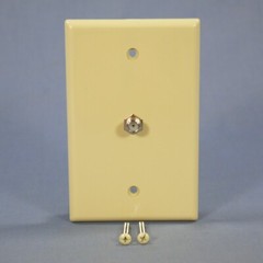 Wall Plates Single Coaxial Cable Ivory Color Perfect vision WPSNPISC-05