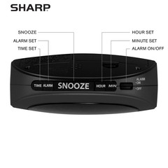 Small, Space-Saving Digital Alarm Clock – Compact Bedside Clock with Large Re…