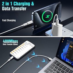 TiMOVO Adapter for Lightning Female to USB C Male 4 Pack, White&Gray