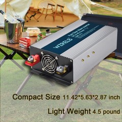 2000W Pure Sine Wave Inverter 24V to 120V Power Car Home Solar Truck Camp Motor