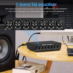 7-Band Audio Equalizer Preamp Balanced XLR / RCA Audio Pre-Amplifier for Speaker