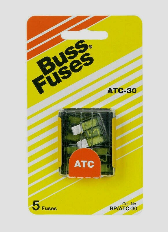 Bussmann Buss 30 amps 32V ATC Automotive 0.8″ Blade Fuse 5pk BP/ATC-30-RP NEW!!!