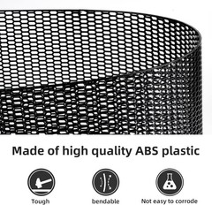 47″x16″ ABS Plastic Universal Car Grill Mesh, Honeycomb 15x20mm Black