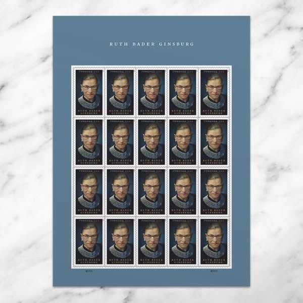 United States Postal Service Sheet of 20 First Class Postage Stamps for Ruth…