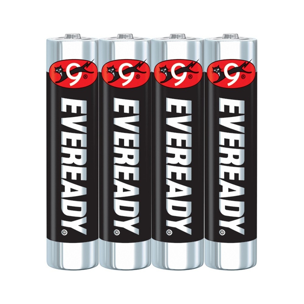 4 PCS Eveready AAA Batteries – Carbon Zinc Super Heavy Duty Power